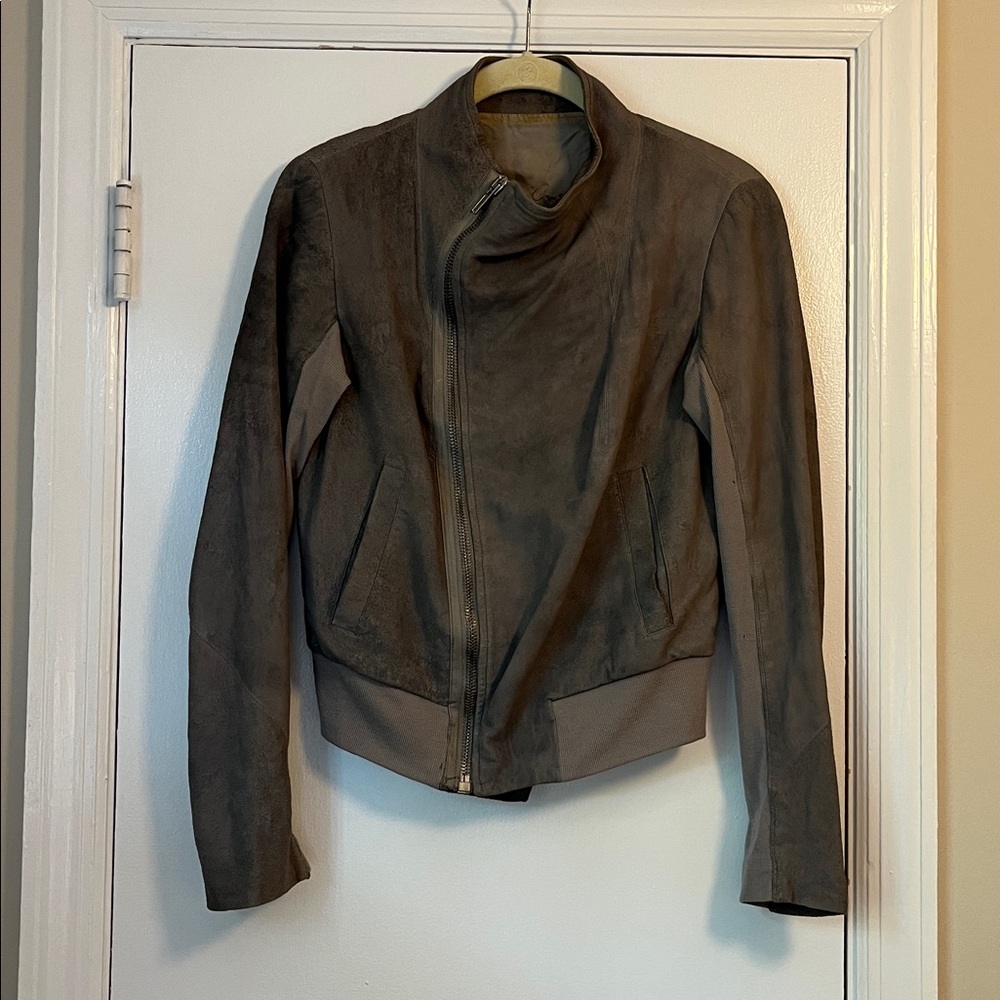 Vintage Rick Owens Blistered Leather Moto Jacket